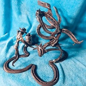 Bullrider and bullfighter